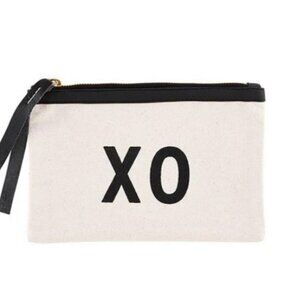 XO Canvas Zipper Pouch, NWT